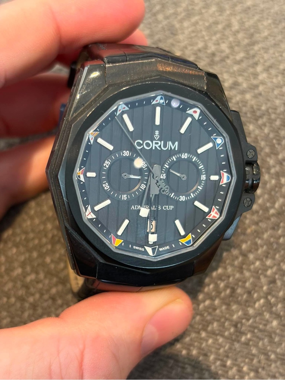 Corum Admiral's Cup Black Dial Men's Watch